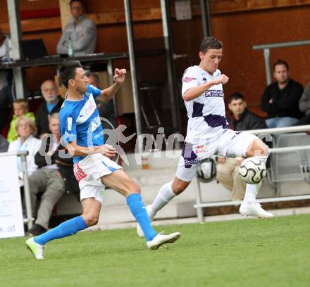 Fussball. Regionalliga. SAK gegen VSV. Darjan Aleksic (SAK), Dejan Kecanovic (VSV). Klagenfurt, 20.8.2013.
Foto: Kuess
---
pressefotos, pressefotografie, kuess, qs, qspictures, sport, bild, bilder, bilddatenbank