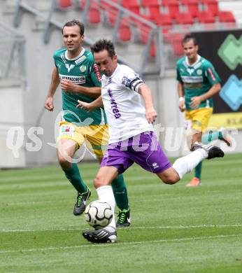 Fussball. Regionalliga. Austria Klagenfurt gegen Voecklamarkt. Matthias Dollinger (Klagenfurt), David Vitzthum (Voecklamarkt). Klagenfurt, 20.8.2013.
Foto: Kuess
---
pressefotos, pressefotografie, kuess, qs, qspictures, sport, bild, bilder, bilddatenbank