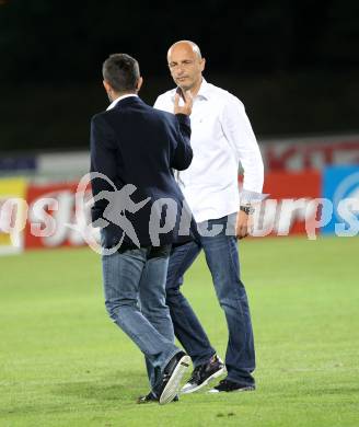 Fussball Bundesliga. RZ Pellets WAC gegen FK Austria Wien. Grubor Slobodan,  (WAC), Nenad Bjelica (Austria Wien). Wolfsberg, 24.8.2013.
Foto: Kuess

---
pressefotos, pressefotografie, kuess, qs, qspictures, sport, bild, bilder, bilddatenbank