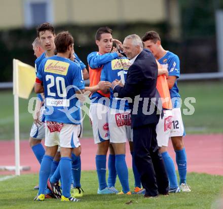 Fussball Regionalliga. VSV gegen SK Austria Klagenfurt. Torjubel VSV. Villach, 24.8.2013.
Foto: Kuess
---
pressefotos, pressefotografie, kuess, qs, qspictures, sport, bild, bilder, bilddatenbank