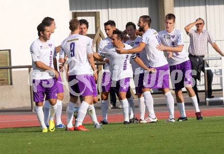 Fussball Regionalliga. VSV gegen SK Austria Klagenfurt. Torjubel Austria. Villach, 24.8.2013.
Foto: Kuess
---
pressefotos, pressefotografie, kuess, qs, qspictures, sport, bild, bilder, bilddatenbank