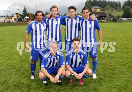 Fussball 1. Klasse D. Paul Kral, Christian Tscherteu, Joerg Kulter, Christoph Reinwald, Christopher Krainz, Thomas Peterz (Gallizien). Gallizien, am 25.8.2013.
Foto: Kuess
---
pressefotos, pressefotografie, kuess, qs, qspictures, sport, bild, bilder, bilddatenbank