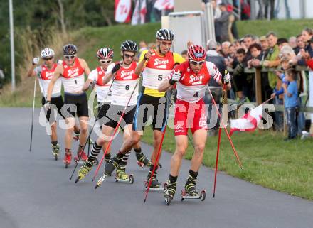 FIS Sommer Grand Prix. Nordische Kombination.  Bernhard Gruber (AUT). Villach, am 28.8.2013.
Foto: Kuess
---
pressefotos, pressefotografie, kuess, qs, qspictures, sport, bild, bilder, bilddatenbank