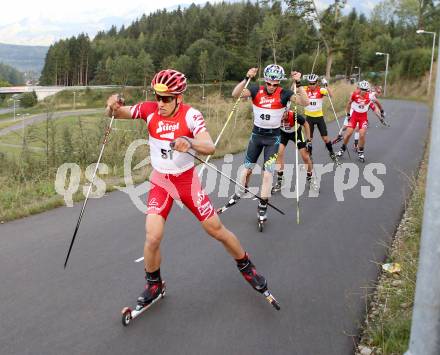 FIS Sommer Grand Prix. Nordische Kombination.  Tomaz Druml (AUT). Villach, am 28.8.2013.
Foto: Kuess
---
pressefotos, pressefotografie, kuess, qs, qspictures, sport, bild, bilder, bilddatenbank