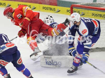 Eishockey. Testspiel. EC VSV gegen Duesseldorfer EG. Jean Philippe Lamoureux, Mario Altmann (VSV). Villach, am 30.08.2013
Foto: Kuess
---
pressefotos, pressefotografie, kuess, qs, qspictures, sport, bild, bilder, bilddatenbank