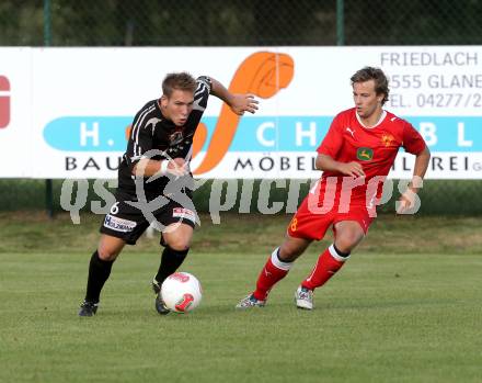 Fussball. Unterliga Ost. Glanegg gegen Kraig. Dominik Nikolaus Scherwitzl (Glanegg), Andreas Bernhard Schritliser (Kraig). Glanegg, 31.8.2013.
Foto: Kuess
---
pressefotos, pressefotografie, kuess, qs, qspictures, sport, bild, bilder, bilddatenbank