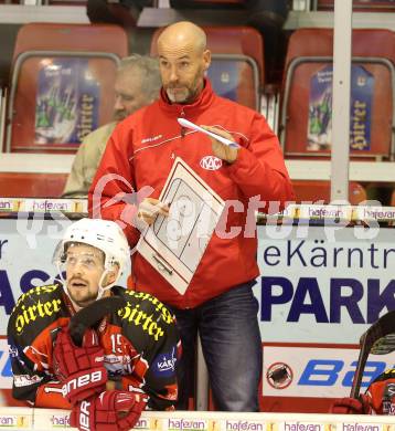 Eishockey Testspiel KAC gegen Duesseldorfer EC. Trainer Christer Olsson (KAC). Klagenfurt, 31.8.2013.
Foto: Kuess
---
pressefotos, pressefotografie, kuess, qs, qspictures, sport, bild, bilder, bilddatenbank