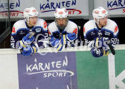 Eishockey Testspiel EC VSV gegen EHC Biel. Valentin Leiler, Christof Kromp, Russlan Gelfanov (VSV). Villach, am 1.9.2013.
Foto: Kuess
---
pressefotos, pressefotografie, kuess, qs, qspictures, sport, bild, bilder, bilddatenbank