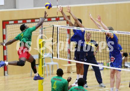 Volleyball Testspiel. SK Posojilnica Aich/Dob gegen Kamerun. De Sousa Sequeira, Peter Wohlfahrtstaetter. Bleiburg, 5.9.2013.
Foto. Kuess
---
pressefotos, pressefotografie, kuess, qs, qspictures, sport, bild, bilder, bilddatenbank