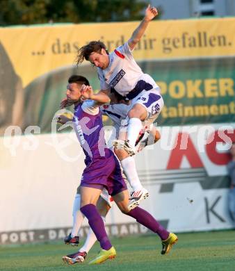 Fussball Regionalliga. SAK gegen SK Austria Klagenfurt. Andrej Pecnik, (SAK), Sasa Lalovic  (Auistria Klagenfurt). Klagenfurt, 6.9.2013.
Foto: Kuess
---
pressefotos, pressefotografie, kuess, qs, qspictures, sport, bild, bilder, bilddatenbank