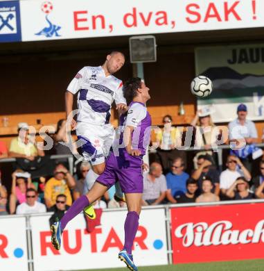 Fussball Regionalliga. SAK gegen SK Austria Klagenfurt. Christian Dlopst, (SAK), Marko Rojc  (Austria Klagenfurt). Klagenfurt, 6.9.2013.
Foto: Kuess
---
pressefotos, pressefotografie, kuess, qs, qspictures, sport, bild, bilder, bilddatenbank