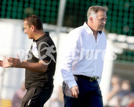 Fussball Regionalliga. SAK gegen SK Austria Klagenfurt. Trainer Joze Prelogar, Co-Trainer Alexander Suppantschitsch (Austria Klagenfurt). Klagenfurt, 6.9.2013.
Foto: Kuess
---
pressefotos, pressefotografie, kuess, qs, qspictures, sport, bild, bilder, bilddatenbank