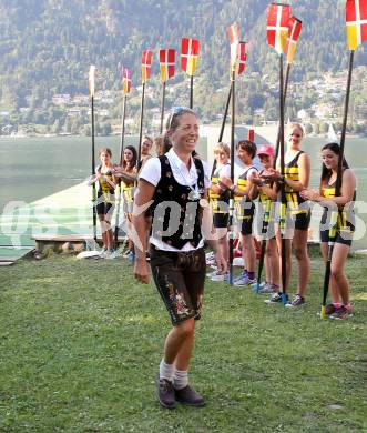 Rudern. Empfang und Ehrung der Weltmeisterschaftsteilnehmer durch den Ruderverband.  Michaela Taupe-Traer. Klagenfurt, 7.9.2013.
Foto: Kuess
---
pressefotos, pressefotografie, kuess, qs, qspictures, sport, bild, bilder, bilddatenbank