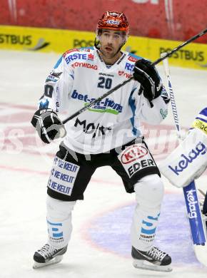 EBEL. Eishockey Bundesliga. EC VSV gegen EHC LIWEST Linz..  Brad Moran (EHC LIWEST Linz). Villach, am 13.9.2013.
Foto: Kuess 


---
pressefotos, pressefotografie, kuess, qs, qspictures, sport, bild, bilder, bilddatenbank