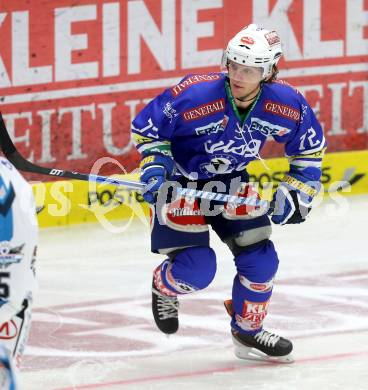 EBEL. Eishockey Bundesliga. EC VSV gegen EHC LIWEST Linz.. John Hughes (VSV). Villach, am 13.9.2013.
Foto: Kuess 


---
pressefotos, pressefotografie, kuess, qs, qspictures, sport, bild, bilder, bilddatenbank