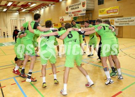 HLA. Handball. SC Ferlach gegen SG INSIGNIS HANDBALL WESTWIEN. Jubel Westwien. Ferlach, am 14.9.2013.
Foto: Kuess 
---
pressefotos, pressefotografie, kuess, qs, qspictures, sport, bild, bilder, bilddatenbank