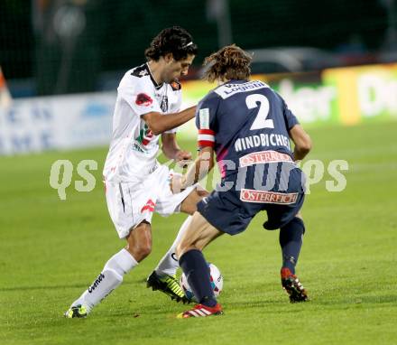 Fussball Bundesliga. RZ Pellets WAC gegen FC Admira Wacker Moedling. Jacobo Ynclan Pajares,  (WAC), Richard Windbichler (Moedling). Wolfsberg, 14.9.2013.
Foto: Kuess

---
pressefotos, pressefotografie, kuess, qs, qspictures, sport, bild, bilder, bilddatenbank