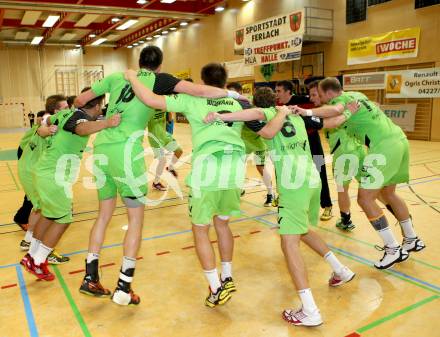 HLA. Handball. SC Ferlach gegen SG INSIGNIS HANDBALL WESTWIEN. Jubel Westwien. Ferlach, am 14.9.2013.
Foto: Kuess 
---
pressefotos, pressefotografie, kuess, qs, qspictures, sport, bild, bilder, bilddatenbank