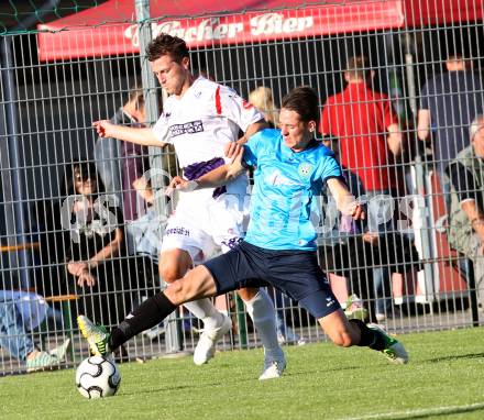 Fussball. Regionalliga. SAK gegen Pasching. Darjan Aleksic (SAK), Patrick Pfennich (Pasching). Klagenfurt, 20.9.2013.
Foto: Kuess
---
pressefotos, pressefotografie, kuess, qs, qspictures, sport, bild, bilder, bilddatenbank