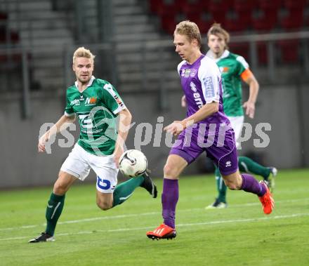 Fussball. Regionalliga. SK Austria Klagenfurt gegen Wallern. David Poljanec (Austria Klagenfurt), Philipp Haslgruber (Wallern). Klagenfurt, 20.9.2013.
Foto: Kuess
---
pressefotos, pressefotografie, kuess, qs, qspictures, sport, bild, bilder, bilddatenbank