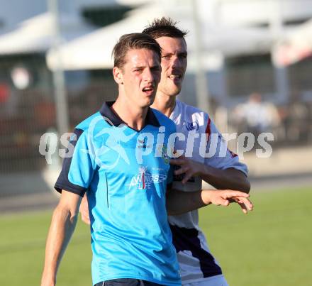 Fussball. Regionalliga. SAK gegen Pasching. Darjan Aleksic (SAK), Patrick Pfennich (Pasching). Klagenfurt, 20.9.2013.
Foto: Kuess
---
pressefotos, pressefotografie, kuess, qs, qspictures, sport, bild, bilder, bilddatenbank