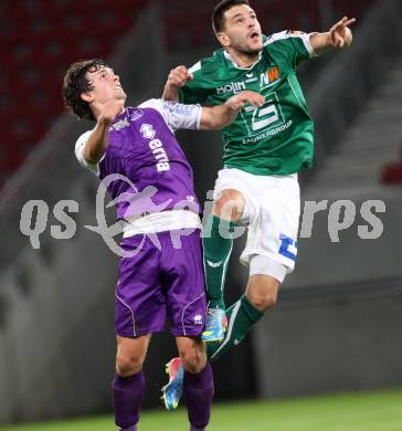 Fussball. Regionalliga. SK Austria Klagenfurt gegen Wallern. Andreas Tiffner (Austria Klagenfurt), Darijo Pecirep (Wallern). Klagenfurt, 20.9.2013.
Foto: Kuess
---
pressefotos, pressefotografie, kuess, qs, qspictures, sport, bild, bilder, bilddatenbank