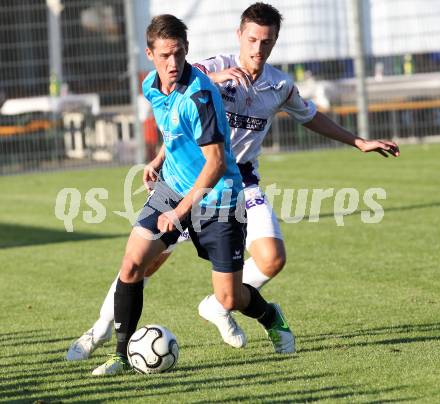 Fussball. Regionalliga. SAK gegen Pasching. Darjan Aleksic (SAK), Patrick Pfennich (Pasching). Klagenfurt, 20.9.2013.
Foto: Kuess
---
pressefotos, pressefotografie, kuess, qs, qspictures, sport, bild, bilder, bilddatenbank