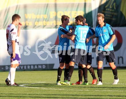 Fussball. Regionalliga. SAK gegen Pasching. Torjubel (Pasching). Klagenfurt, 20.9.2013.
Foto: Kuess
---
pressefotos, pressefotografie, kuess, qs, qspictures, sport, bild, bilder, bilddatenbank