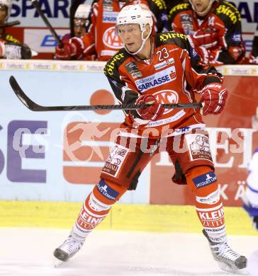 EBEL. Eishockey Bundesliga. KAC gegen VSV. Mike Siklenka (KAC). Klagenfurt, am 15.9.2013
Foto: Kuess 

---
pressefotos, pressefotografie, kuess, qs, qspictures, sport, bild, bilder, bilddatenbank