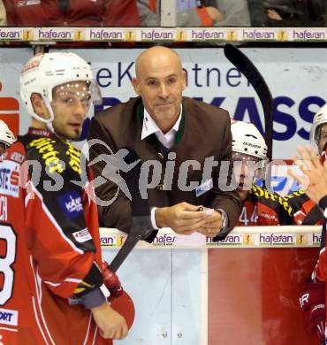 EBEL. Eishockey Bundesliga. KAC gegen VSV. Trainer Christer Olsson (KAC). Klagenfurt, am 15.9.2013
Foto: Kuess 

---
pressefotos, pressefotografie, kuess, qs, qspictures, sport, bild, bilder, bilddatenbank