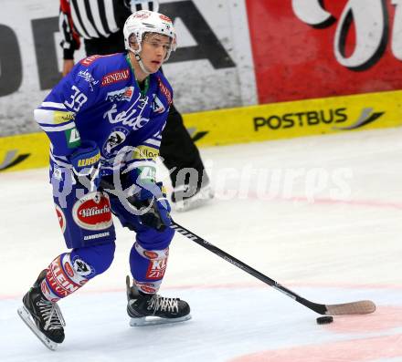 EBEL. Eishockey Bundesliga. EC VSV gegen UPC Vienna Capitals. Patrick Platzer (VSV). Villach, am 22.9.2013.
Foto: Kuess 


---
pressefotos, pressefotografie, kuess, qs, qspictures, sport, bild, bilder, bilddatenbank