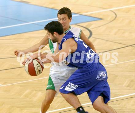 Basketball. Chevrolet Cup 2013. KOS-CELOVEC gegen Redwell Gunners. Mady Samy (KOS), Zeglinski Samuel  (Redwell Gunners). Klagenfurt, 22.9.2013
Foto: Kuess

---
pressefotos, pressefotografie, kuess, qs, qspictures, sport, bild, bilder, bilddatenbank