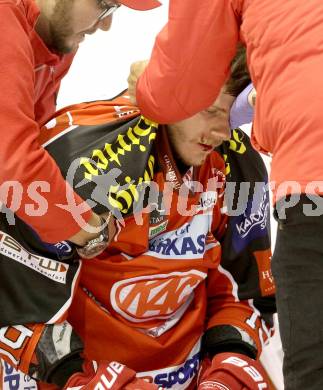 EBEL. Eishockey Bundesliga. KAC gegen Moser Medical Graz 99ers.  Stefan Geier (KAC). Klagenfurt, am 22.9.2013
Foto: Kuess 

---
pressefotos, pressefotografie, kuess, qs, qspictures, sport, bild, bilder, bilddatenbank