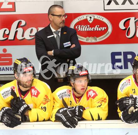 EBEL. Eishockey Bundesliga. EC VSV gegen UPC Vienna Capitals.  Trainer Tommy Samuelsson(Vienna). Villach, am 22.9.2013.
Foto: Kuess 


---
pressefotos, pressefotografie, kuess, qs, qspictures, sport, bild, bilder, bilddatenbank