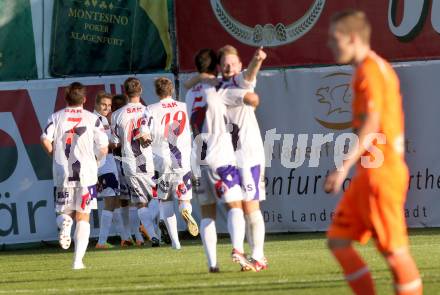 Fussball OEFB Cup. SAK gegen Hartberg. Torjubel SAK. Klagenfurt, 23.9.2013.
Foto: Kuess
---
pressefotos, pressefotografie, kuess, qs, qspictures, sport, bild, bilder, bilddatenbank