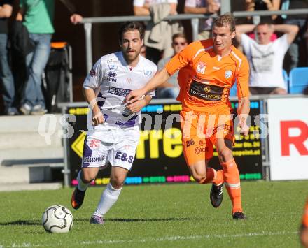 Fussball OEFB Cup. SAK gegen Hartberg. Helmut Koenig, (SAK), Jan Zwischenbrugger (Hartberg). Klagenfurt, 23.9.2013.
Foto: Kuess
---
pressefotos, pressefotografie, kuess, qs, qspictures, sport, bild, bilder, bilddatenbank