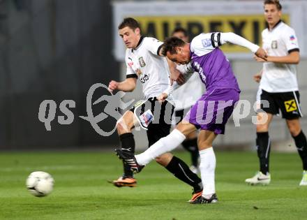 Fussball OEFB Cup. SK Austria Klagenfurt gegen Parndorf. Matthias Dollinger, (Austria Klagenfurt), Martin Marosi (Parndorf). Klagenfurt, 24.9.2013.
Foto: Kuess
---
pressefotos, pressefotografie, kuess, qs, qspictures, sport, bild, bilder, bilddatenbank