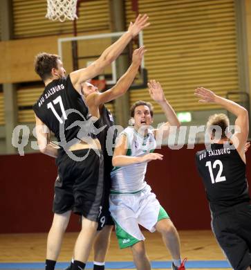 2. Basketball Bundesliga. KOS Posojilnica Bank Celovec gegen BBU Salzburg. Papic Rok (KOS), Rattey Lorenz (Salzburg). Klagenfurt, 28.9.2013.
Foto: Kuess
---
pressefotos, pressefotografie, kuess, qs, qspictures, sport, bild, bilder, bilddatenbank