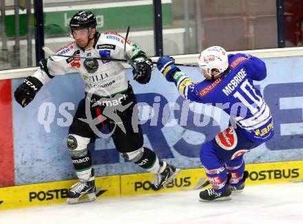 EBEL. Eishockey Bundesliga. EC VSV gegen HDD Telemach Olimpija Ljubljana. Brock McBride,  (VSV), Matevz Erman (Laibach). Villach, am 29.9.2013.
Foto: Kuess 


---
pressefotos, pressefotografie, kuess, qs, qspictures, sport, bild, bilder, bilddatenbank