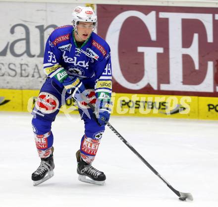 EBEL. Eishockey Bundesliga. EC VSV gegen HDD Telemach Olimpija Ljubljana. Patrick Platzer (VSV). Villach, am 29.9.2013.
Foto: Kuess 


---
pressefotos, pressefotografie, kuess, qs, qspictures, sport, bild, bilder, bilddatenbank