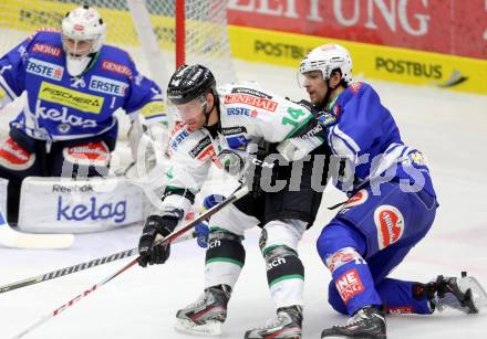 EBEL. Eishockey Bundesliga. EC VSV gegen HDD Telemach Olimpija Ljubljana. Mario Altmann, Jean Philippe Lamoureux,  (VSV), Matej Hocevar (Laibach). Villach, am 29.9.2013.
Foto: Kuess 


---
pressefotos, pressefotografie, kuess, qs, qspictures, sport, bild, bilder, bilddatenbank