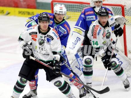 EBEL. Eishockey Bundesliga. EC VSV gegen HDD Telemach Olimpija Ljubljana. Stefan Bacher,  (VSV), Ales Music, Matej Hocevar (Laibach). Villach, am 29.9.2013.
Foto: Kuess 


---
pressefotos, pressefotografie, kuess, qs, qspictures, sport, bild, bilder, bilddatenbank