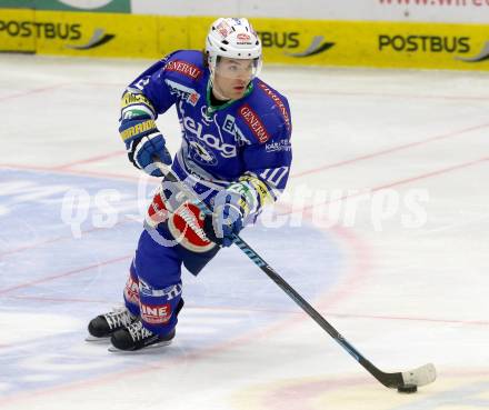 EBEL. Eishockey Bundesliga. EC VSV gegen HC TWK Innsbruck. Brock McBride (VSV). Villach, am 8.10..2013.
Foto: Kuess 


---
pressefotos, pressefotografie, kuess, qs, qspictures, sport, bild, bilder, bilddatenbank