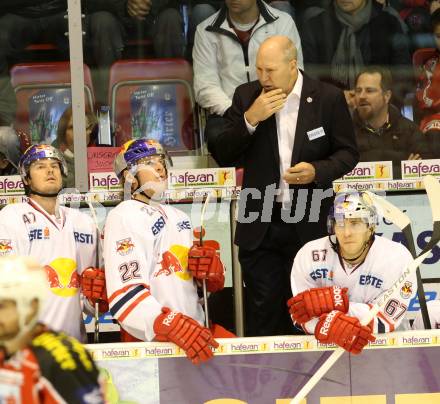 EBEL. Eishockey Bundesliga. KAC gegen EC Red Bull Salzburg.  Don Jackson (Salzburg). Klagenfurt, am 13.10.2013
Foto: Kuess 

---
pressefotos, pressefotografie, kuess, qs, qspictures, sport, bild, bilder, bilddatenbank