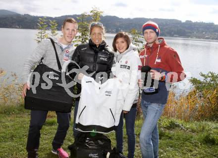 Kaernten Sport Package Uebergabe. Alexander Gehbauer, Michaela Taupe-Traer, Lisa Perterer, Andreas Rapatz. Forstsee, 14.10.2013.
Foto: Kuess
---
pressefotos, pressefotografie, kuess, qs, qspictures, sport, bild, bilder, bilddatenbank