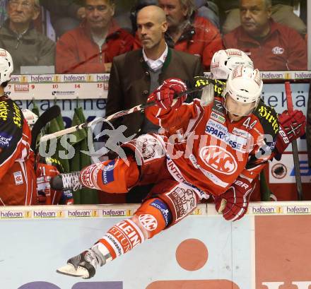 EBEL. Eishockey Bundesliga. KAC gegen HC TWK Innsbruck.  Markus Pirmann (KAC). Klagenfurt, am 18.10.2013
Foto: Kuess 

---
pressefotos, pressefotografie, kuess, qs, qspictures, sport, bild, bilder, bilddatenbank