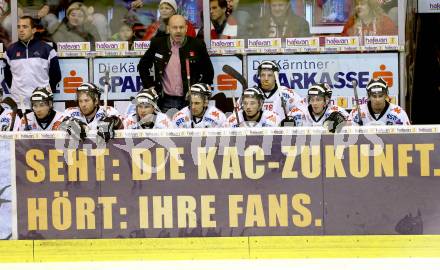 EBEL. Eishockey Bundesliga. KAC gegen HC TWK Innsbruck.  Trainer Daniel Naud, Spielerbank Innsbruck (Innsbruck). Klagenfurt, am 18.10.2013
Foto: Kuess 

---
pressefotos, pressefotografie, kuess, qs, qspictures, sport, bild, bilder, bilddatenbank