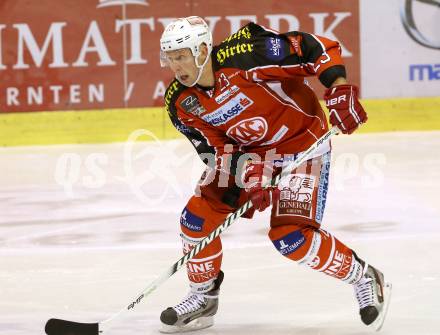 EBEL. Eishockey Bundesliga. KAC gegen HC TWK Innsbruck. Mike Siklenka (KAC). Klagenfurt, am 18.10.2013
Foto: Kuess 

---
pressefotos, pressefotografie, kuess, qs, qspictures, sport, bild, bilder, bilddatenbank