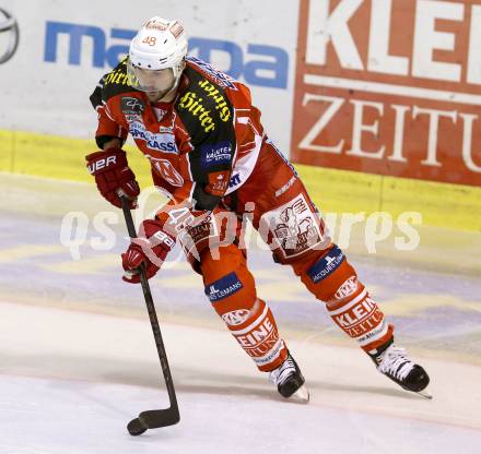 EBEL. Eishockey Bundesliga. KAC gegen HC TWK Innsbruck. Florian Iberer (KAC). Klagenfurt, am 18.10.2013
Foto: Kuess 

---
pressefotos, pressefotografie, kuess, qs, qspictures, sport, bild, bilder, bilddatenbank