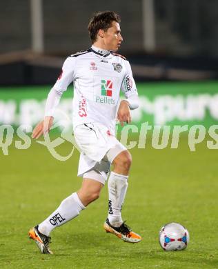 Fussball Bundesliga. RZ Pellets WAC gegen SC Wiener Neustadt. Dario Baldauf (WAC). Wolfsberg, am 19.10.2013.
Foto: Kuess
---
pressefotos, pressefotografie, kuess, qs, qspictures, sport, bild, bilder, bilddatenbank